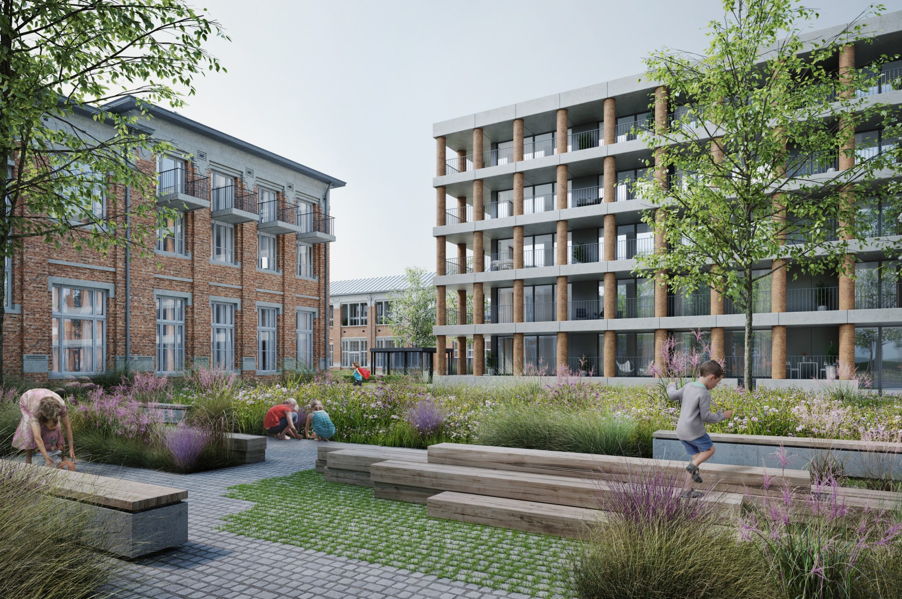 Vanhaerents, META, BOB361, Callebaut and OKRA win the competition for the re-purposing of the Normaalschool site in Lier