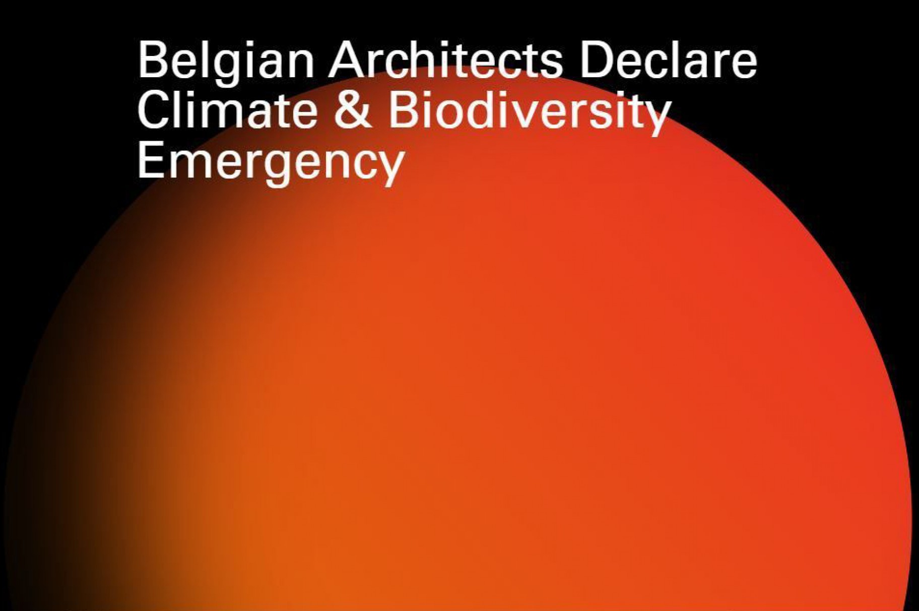 As one of the founding fathers META signs the petition 'Belgian Architects Declare Climate & Biodiversity Emergency'