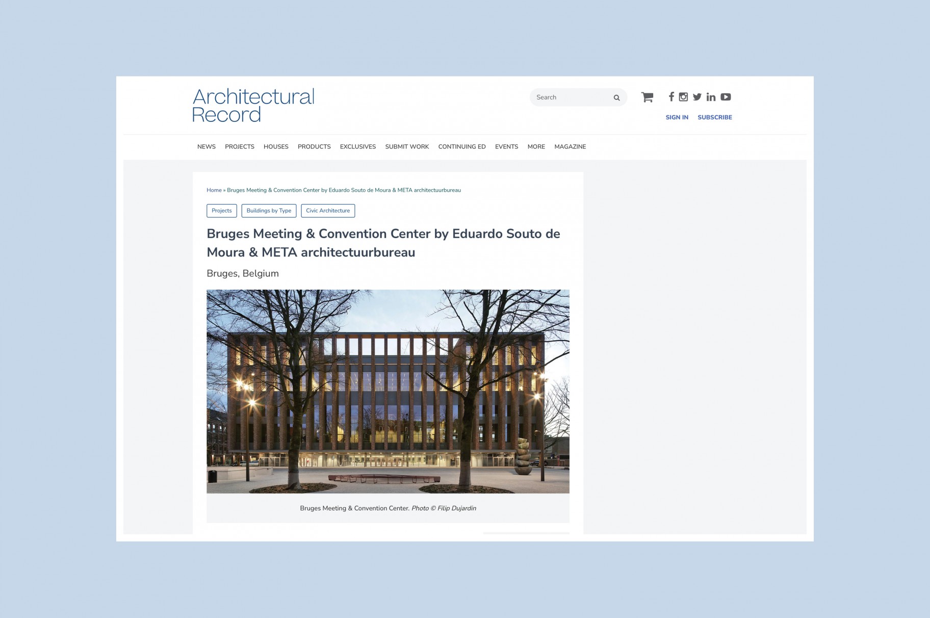 Architectural Record publiceert BMCC en Agrotopia