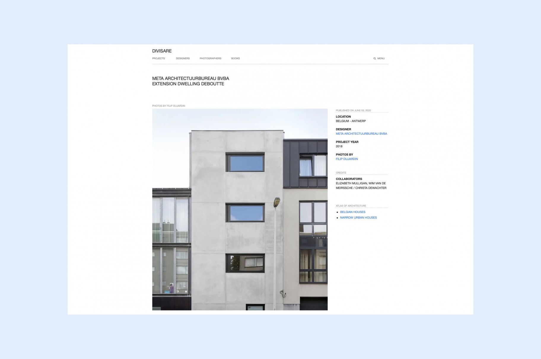 Deboutte house Antwerp published online