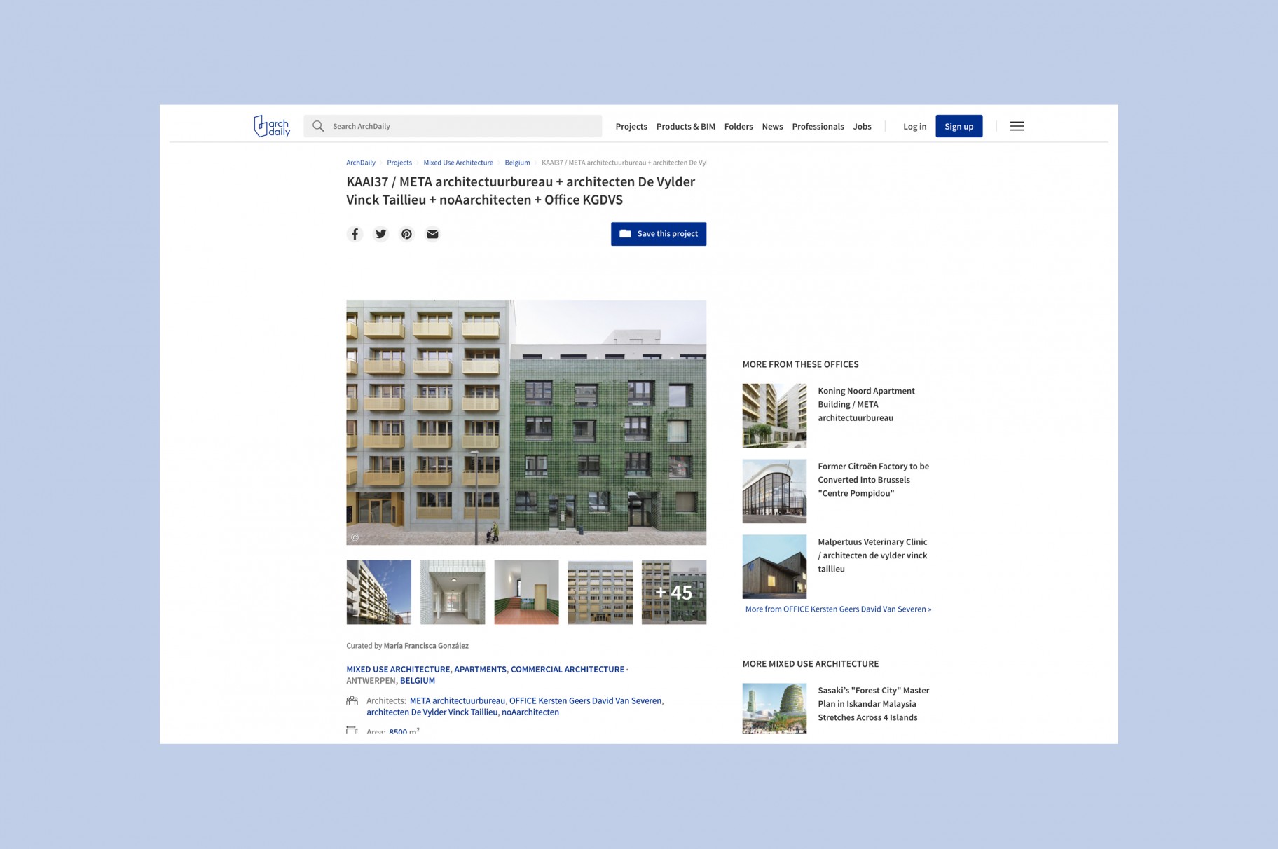 Apartments Kaai 37 Antwerp published online