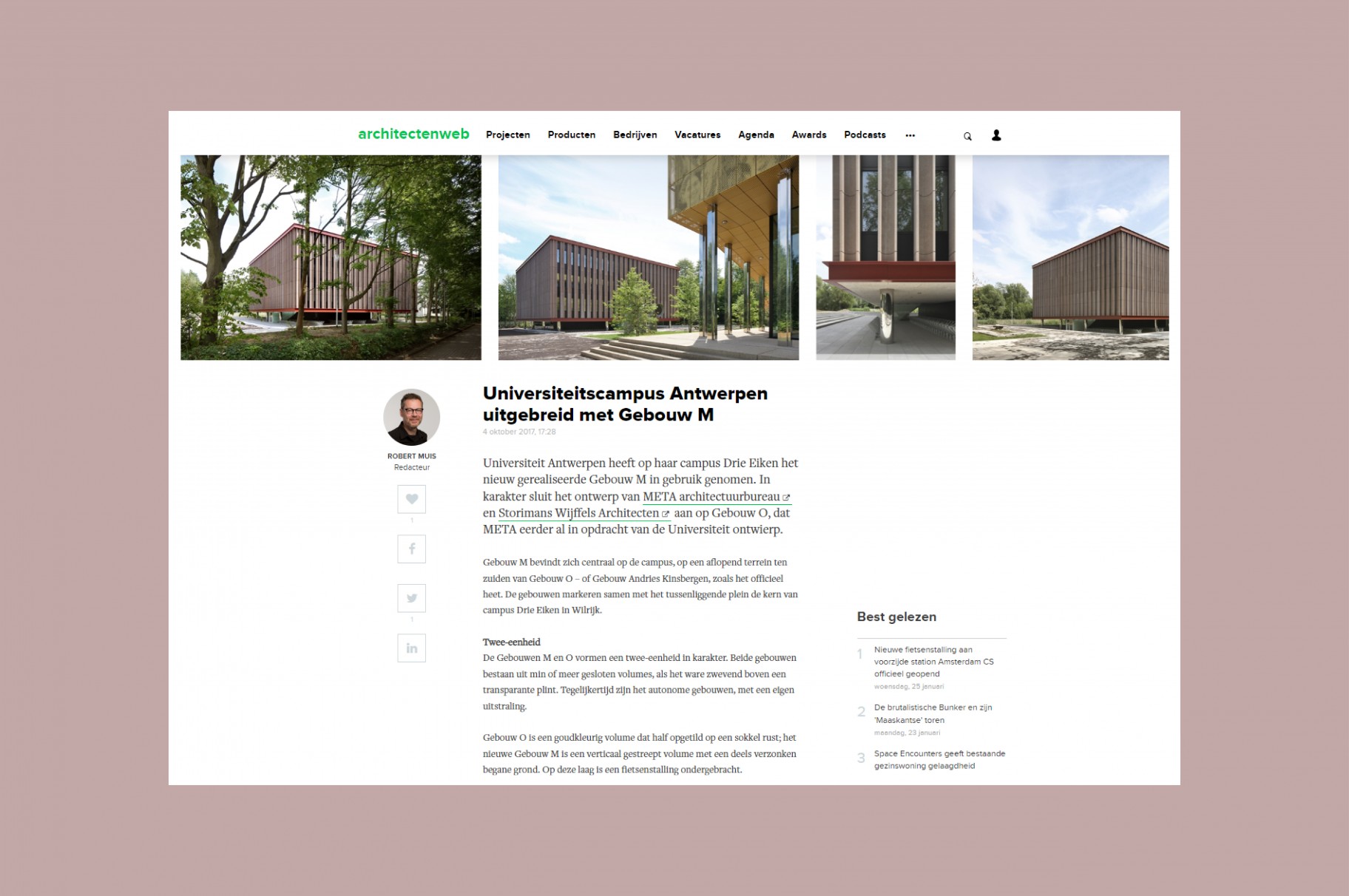  Université d’Anvers Bâtiment M Wilrijk publié en ligne