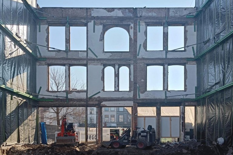 Bouwwerken Appartementen Troonplaats Antwerpen gestart
